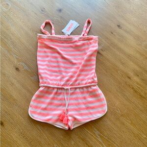 Striped Pink and White Romper
